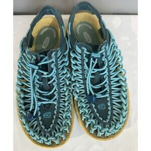 Keen Uneek Womens Paracord Water Sandals Blue Flat Sling back Shoes Flats Sz 8.5